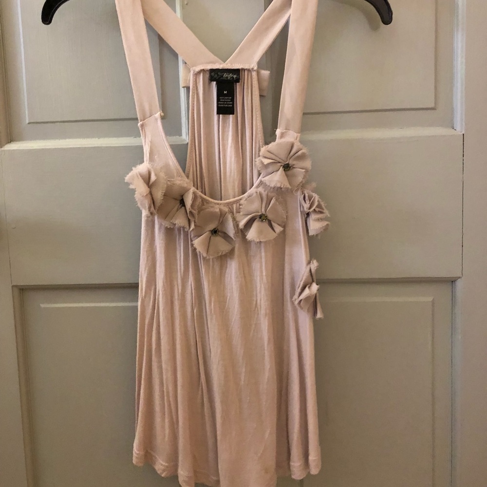 Grey tank top with flowers